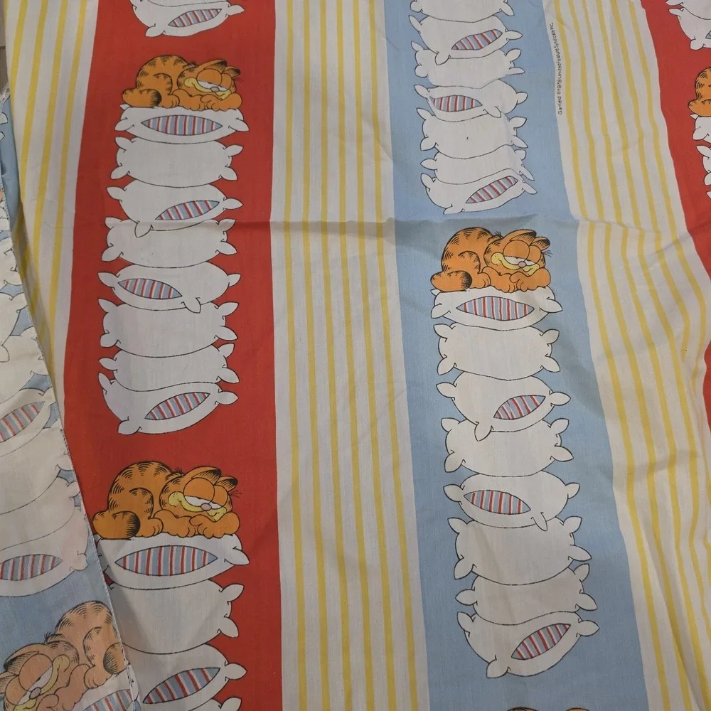 1978 Vintage Garfield Twin Fitted Sheet Jim Davis